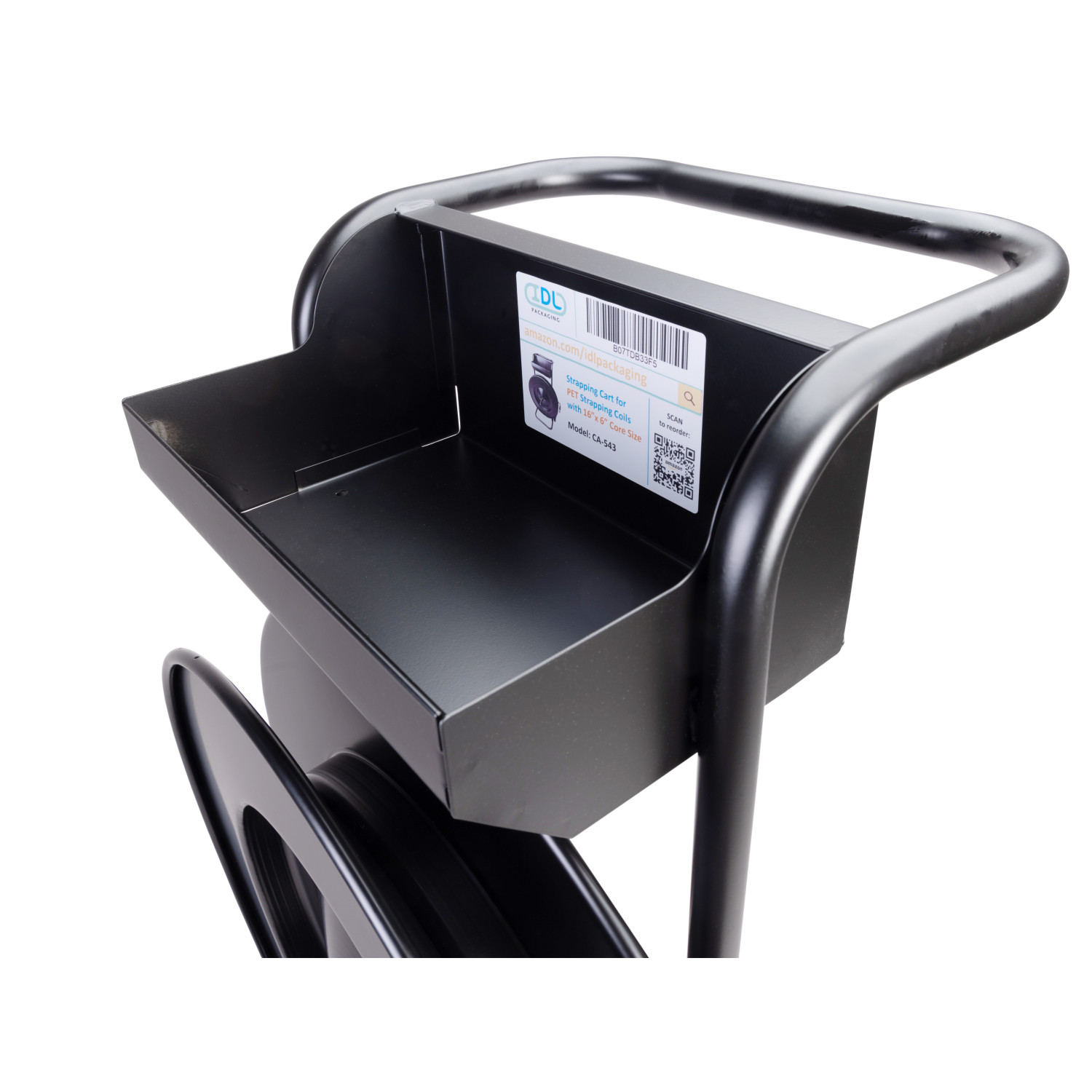 CA-543 Strapping Cart/Dispenser for Polyester (PET) Strapping Coils with 16 x 3" and 16 x 6" Core CA-543 Strapping Cart/Dispenser for Polyester (PET) Strapping Coils with 16 x 3" and 16 x 6" Core 4